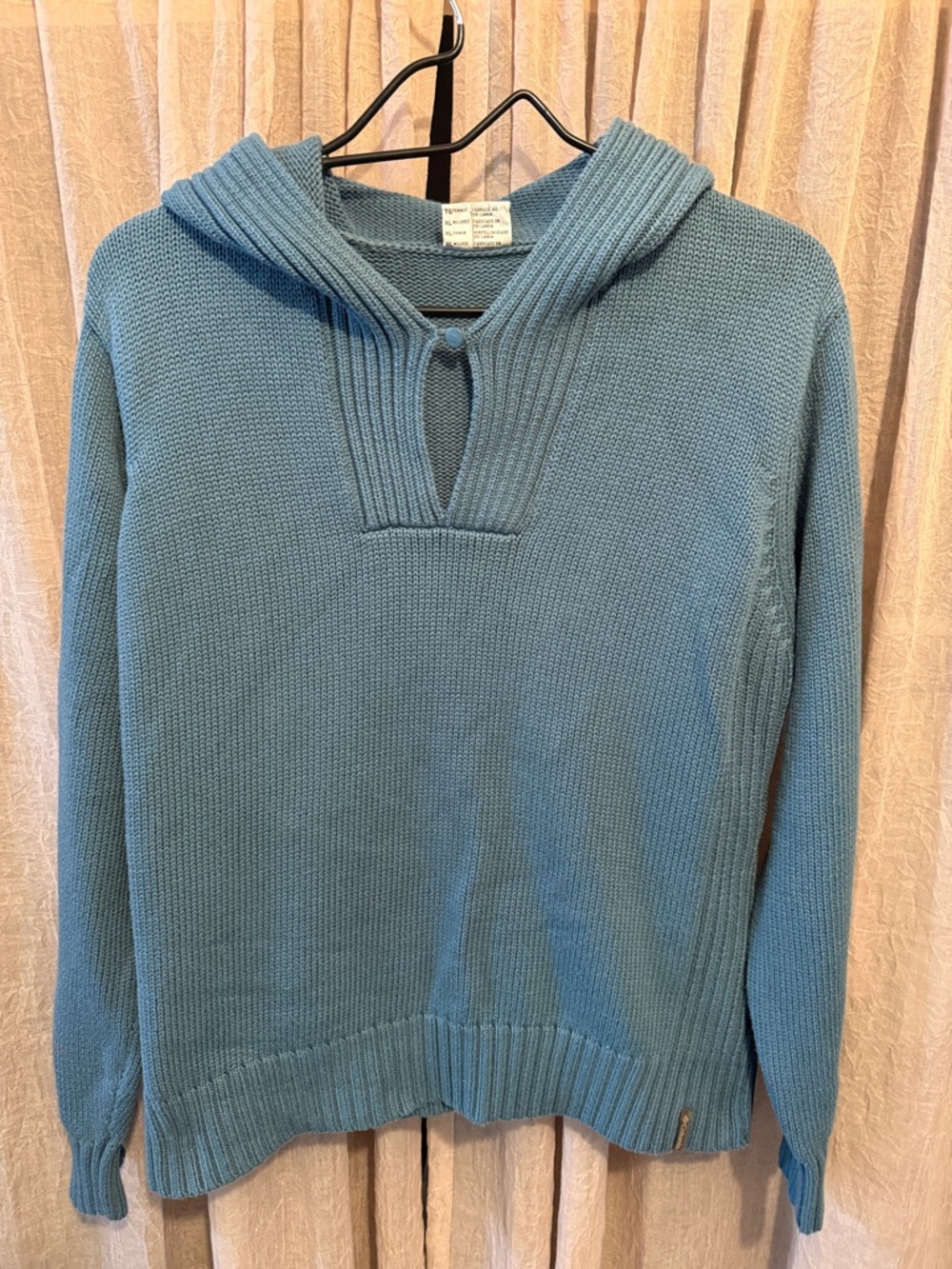 Columbia Women's Slate Blue Knit Scoop-Neck Sweater Hoodie